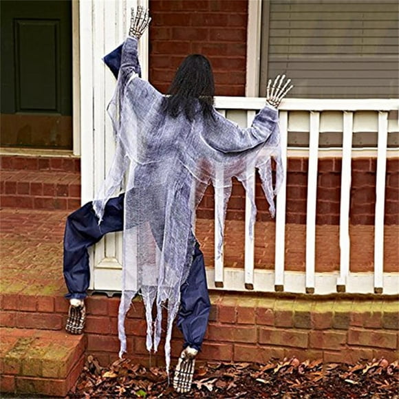 Halloween Decor Halloween Escalada Porta Janela Rosto Bruxa Prisioneiro Fantasma Black