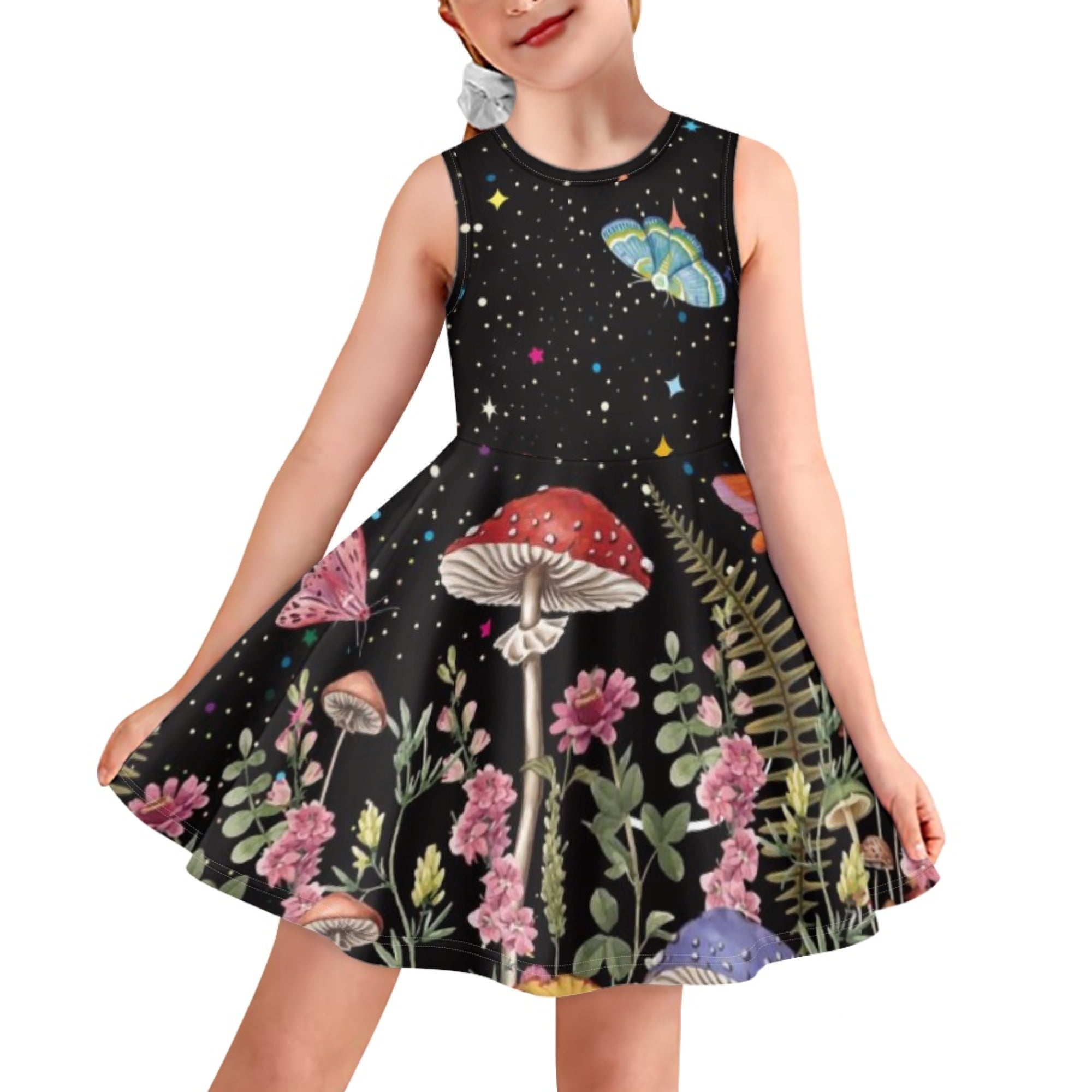 Summer Girls Dress Girls Cute Printed Round Neck Dress Disney Kiki Titi  Cartoon Series Birthday Party Evening Dress Dress - AliExpress