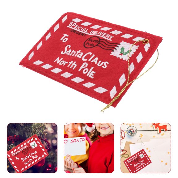 PartyKindom Candy Bag Santa Claus Envelope Red for Christmas Storage 10Pcs