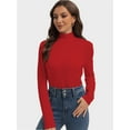 thumbnail image 6 of Women's Slim Fit Turtleneck Long Sleeve Top - Lightweight Base Layer Shirt for Casual Wear, 6 of 6