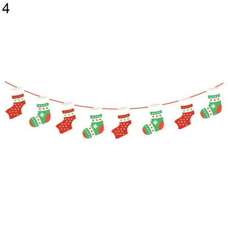 

GIFZES 1 Set Creative Snowman Pattern Banner Decor Festive Touch Paper Flag Decor for Home