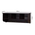 thumbnail image 4 of Hassch Wall Mounted Coat Rack with Shelves, Entryway Storage Organizer with 4 Dual Hooks for Hallway, Living Room, Easy Assembly, Espresso, 4 of 8