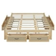 thumbnail image 6 of Full Storage Beds with 6 Large Drawers On 3 Sides, Wood Platform Bed with Wooden Slat Support, No Box Springs Needed, for Bedroom, Livingroom, Antique Natural, 6 of 8