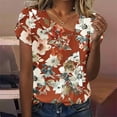 thumbnail image 2 of gbyLJF Womens Dressy Tops Summer Womens Blouses Dressy Oversized Gym Tshirts for Women Womans T Shirts Red XL, 2 of 4