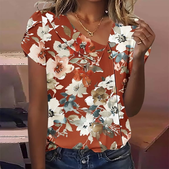 Summer Clothes Outfits Women Over 50 Everyday Lace Blouses for Women Dressy Elegant Work Out Shirts Gym Loose Cotton
