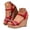 Red, variant on Women Platform Wedge Sandals Cork Slingback Espadrilles Heels Shoes Rhinestone Summer Dress Sandal with Ankle Strap Black Size 9