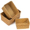 thumbnail image 2 of Seagrass Storage Basket  Multisize Handmade Rattan Shelf Baskets & Home Storage Bins Baskets for Decoration, 2 of 7