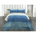 thumbnail image 3 of Ambesonne Ocean Quilted Bedspread Set 3 Pcs, Underwater Wilderness, King Size, Blue Turquoise, 3 of 5