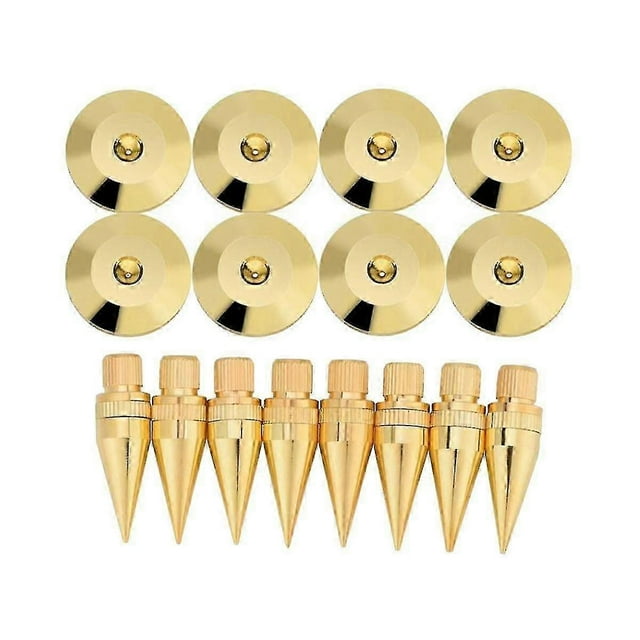 8 Pairs Speaker Spikes 6x36mm Copper Isolation Stand+base Pad Feet For Speaker Amplifier Dvd Player