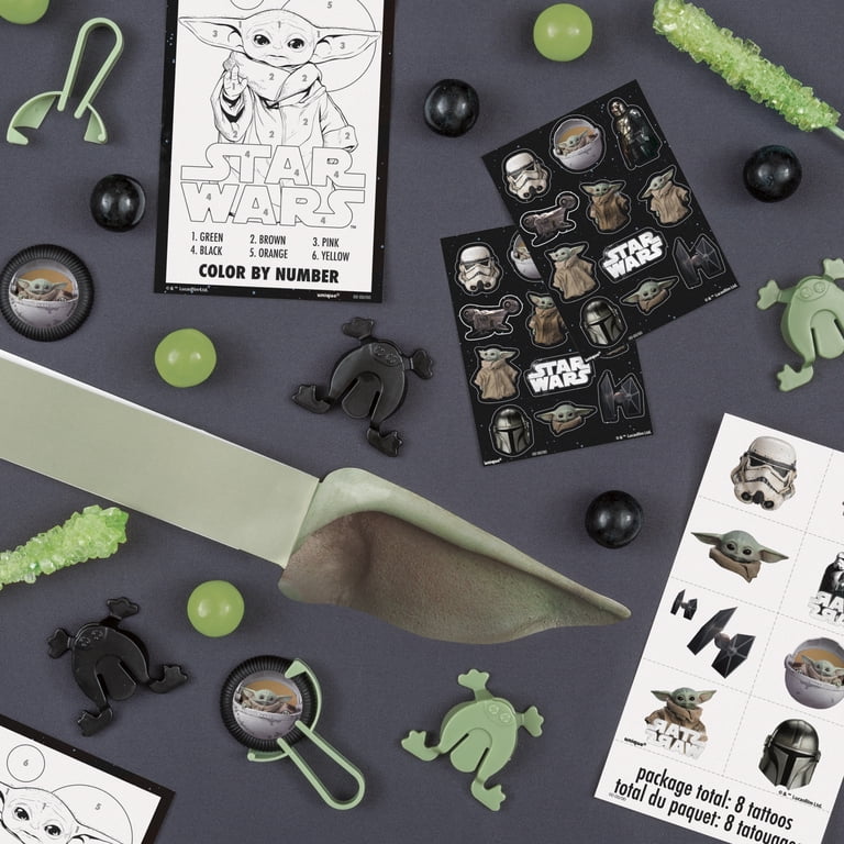 Kit Papeterie Star Wars The Mandalorien & Baby Yoda - Carnet Kraft A5, Stylo Métal, Ruban Adhésif & Trombones Fun