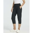 thumbnail image 5 of Real Essentials 3 Pack: Women's Ribbed Capri Jogger Lounge Sweatpants with Pockets Yoga Workout (Available In Plus Size), 5 of 6