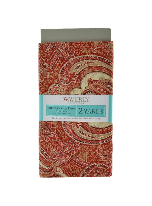 Waverly Inspirations 45" x 2 yd 100% Cotton Precut Sewing & Craft Fabric, Red