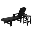 thumbnail image 2 of WestinTrends 2 Piece Adirondack Poly Reclining Chaise Lounge With Arms & Wheels, Black, 2 of 5