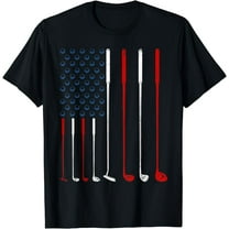 Golf Gifts Men, American Flag Golfing Accessories Golf Clubs American Flag T-Shirt