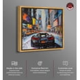 thumbnail image 2 of Blast The Speakers Car Canvas Wall Art by Notoriart, Gold Floater Frame, 41.5" x 41.5", 2 of 7
