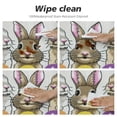 thumbnail image 7 of WERPE Happy Easter Peeps Decor Easter Bunny Washable for Home Kitchen Outdoor Decoration Round Tablecloth White, 7 of 7