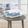 thumbnail image 3 of Sterilite 5,7 L Latching Box, Small Clear Plastic Storage Bin with Lid and Light Blue Latch, 12 Pk, 3 of 8