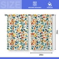 thumbnail image 3 of Colorful Leaves Kitchen Curtains - Floral Spring Botanical Tier Cafe Curtains Farmhouse Country Small Window for Bathroom Living RV Rod Pocket Window Drapes 36 Inch 2 Panels Set 28 "x36, 3 of 5