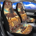 thumbnail image 2 of XYZCANDO Horse Front Car Seat Cover Nonslip Sunflowers Auto Interior Accessories 2 Pcs Set Stretch Polyester Fabric Cover All-Season Protection Suitable for Most Cars,SUV,Sedan, 2 of 7