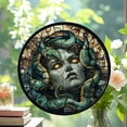 thumbnail image 2 of Medusa Stained Glass Window Hanging Sun Catcher Halloween Haning Ornament Decoration Christmas Birthday Gifts for Lover and Friends, Stained Glass Ornament 2025, Holiday, 2 of 6