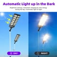 thumbnail image 3 of Solar Street Lights Outdoor Waterproof,Kepeak 6500K 6000LM Outdoor LED Street Light Dusk to Dawn, Motion Sensor LED Wide Angle Lamp with Remote Control for Parking Lot Yard, 3 of 10