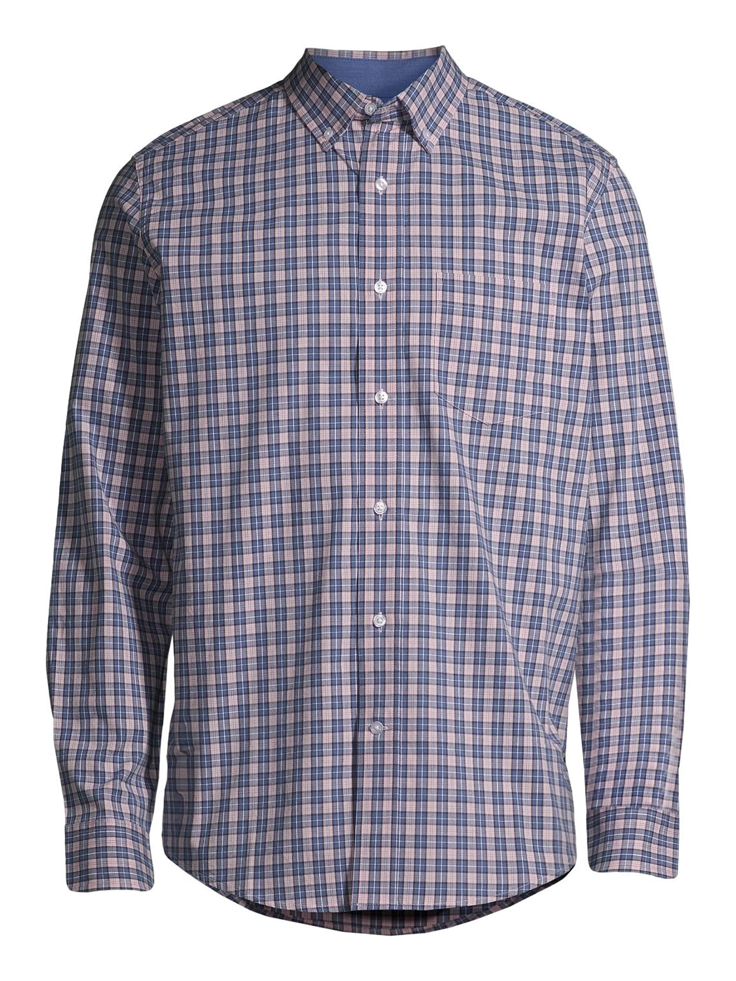 George Men's and Big Men's Long Sleeve Stretch Poplin Shirt, Sizes up to 5XLT