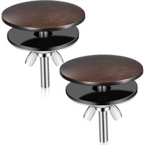 2 Pcs 2 Inch Kitchen Sink Hole Cover Faucet Hole Cover Stainless Steel Kitchen Sink Tap Plate Stopper Blanking Metal Plug(Bronze)