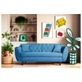 thumbnail image 1 of Sofá 3 Plazas Makora Velvet Azul Modelo Clooney, 1 of 7
