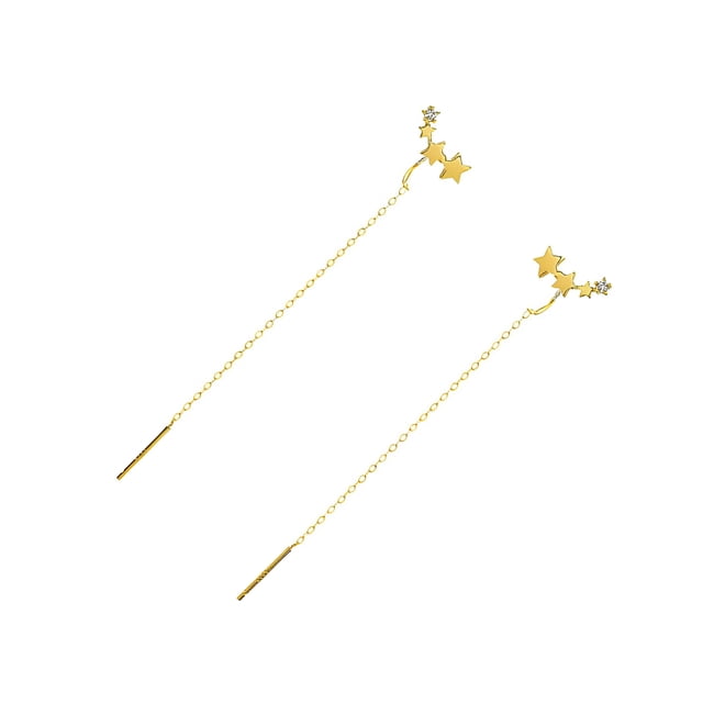 Pendientes de estrella Sonducket para mujer y niñas con diamantes de imitación color Oro
