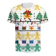 thumbnail image 1 of Camisetas de animales para hombres con estampado de alces de Navidad en 3d, ropa informal de verano para hombres, camisetas holgadas de gran tamaño, camisetas de manga corta Harajuku, 1 of 4