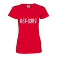 thumbnail image 1 of Womens 8675309 Funny Retro 80's Deluxe Soft T-Shirt, 1 of 1