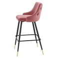 thumbnail image 6 of Bar Stool Chair Barstool, Set of 2, Velvet, Pink, Modern Contemporary Urban Design, Bar Pub Cafe Bistro Hotel Restaurant Hospitality, 6 of 9