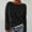 Black, variant on Women's Knitted Sweater Vintage Long Sleeve Boat Neck Retro Lightweight Pullover Top For Fall Winter