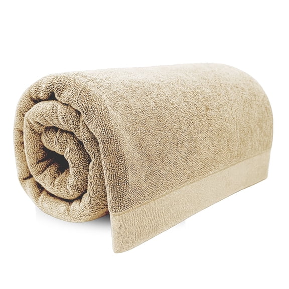 BedVoyage Bath Sheet - Viscose from Bamboo   Cotton - 600 GSM - Absorbent & Odor Resistant - Extra Large - Sand