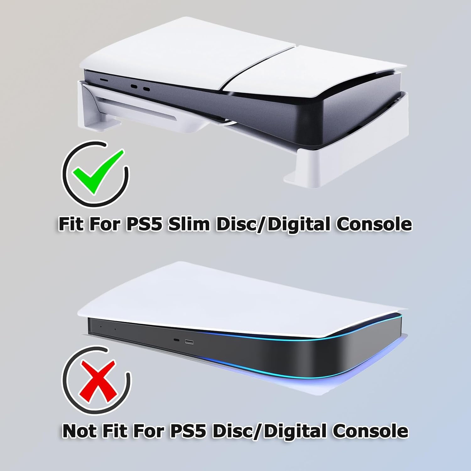 Horizontal Stand for PS5 Slim Console, Base Stand for PS5 Slim