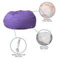 thumbnail image 2 of Fauteuil poire surdimensionné violet plein, 2 of 9