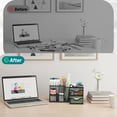 thumbnail image 5 of INTIGE Metal Mesh Pen Organizer with 2 Drawers and 5 Compartments, Versatile Pen Holder, Office Desk Organizers, 5 of 6