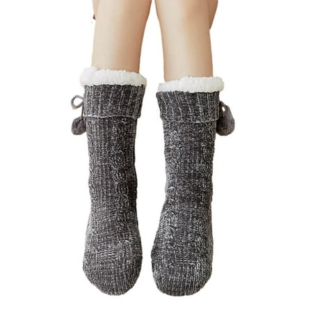 

Tarmeek Women s Slipper Fuzzy Socks Christmas Stockings Fluffy Cozy Cabin Warm Winter Soft Thick Comfy Fleece Non Slip Home Socks with Grips