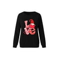 thumbnail image 2 of Qiylii Women's Valentine's Day Sweatshirt Long Sleeve Casual Blouse Graphic Tops Valentine's Day Shirts for Women Sweater Jumpers, 2 of 4