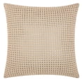 thumbnail image 2 of Couture Hide White Silver Woven Metallic Pillow, 2 of 3