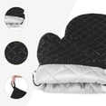 thumbnail image 6 of Unique Bargains Silicone Cotton Heat-Resistant 2 Pcs Kitchen Mitts Black 11.8x6.7inch, 6 of 7
