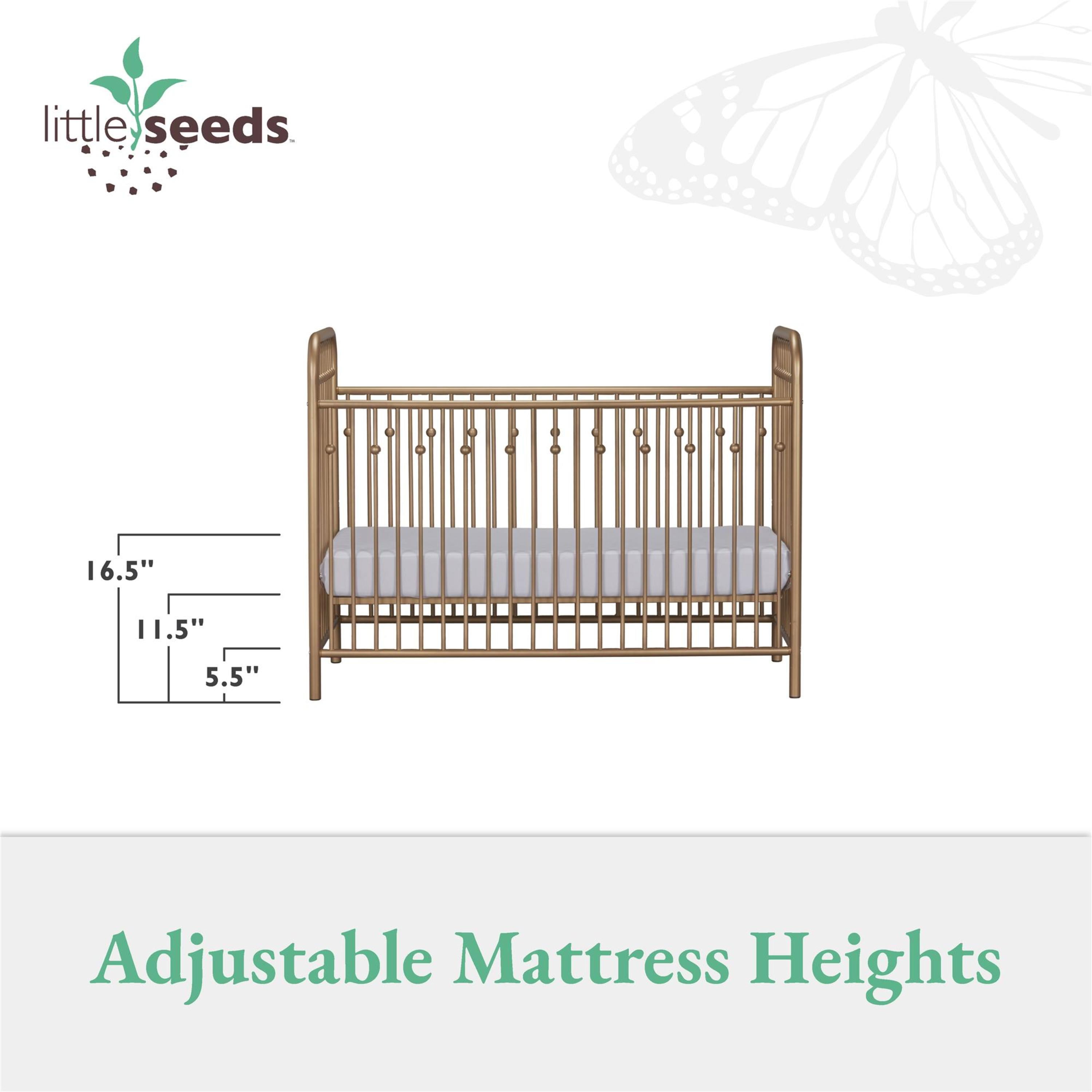 Little Seeds Monarch Hill Ivy Metal Baby Crib, Gold