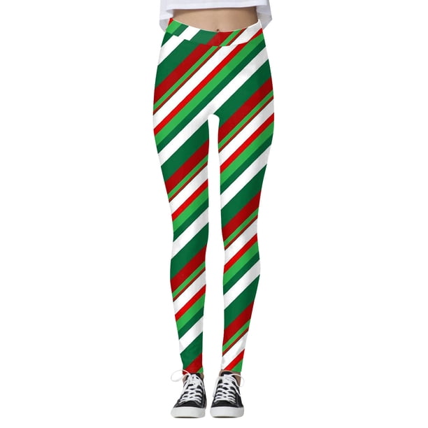 Gibobby Leggings estampados para mujer Pantalones estampados navideños personalizados para mujer, polainas personalizadas para polainas para correr(Blanco,XG)