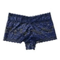 thumbnail image 3 of Oksale Womens Lace Underwear Full Coverage Boyshorts Panties Sexy Thin Lightweight Comfy Panty Briefs High Waisted Underpants Navy XXL, 3 of 5