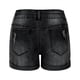 thumbnail image 5 of Pantalones cortos de mezclilla con bolsillos elásticos de cintura media de verano para mujer Fridja  fhjkhfk459380, 5 of 8