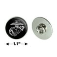 thumbnail image 6 of Marines USMC White on Black Eagle Globe Anchor Logo Officially Licensed Metal 1.1" Tie Tack Hat Lapel Pin Pinback, 6 of 8
