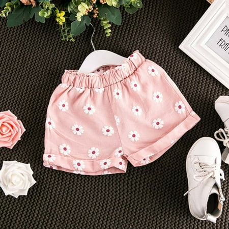 

Toddler Kids Baby Girls Outfits Clothes T-shirt Vest Tops+Shorts Pants 2PCS Set