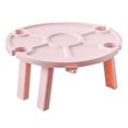 thumbnail image 1 of Mesa de picnic rosa, mesas para exteriores, plegable, portátil, de plástico, para playa, 1 of 6