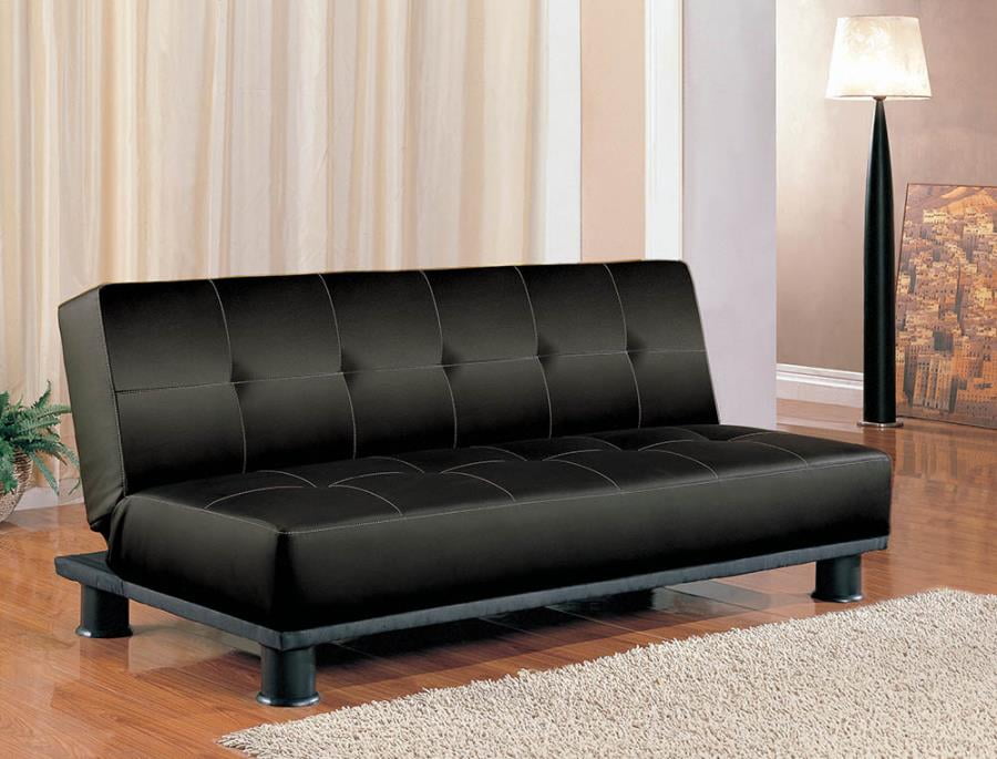 Zeke Tufted Upholstered Sofa Bed Black