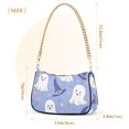 thumbnail image 3 of FORMRS Womens Shoulder Bag with Chain Strap Clutch Purse Cute Tote Handbag, Blue Halloween, 3 of 7